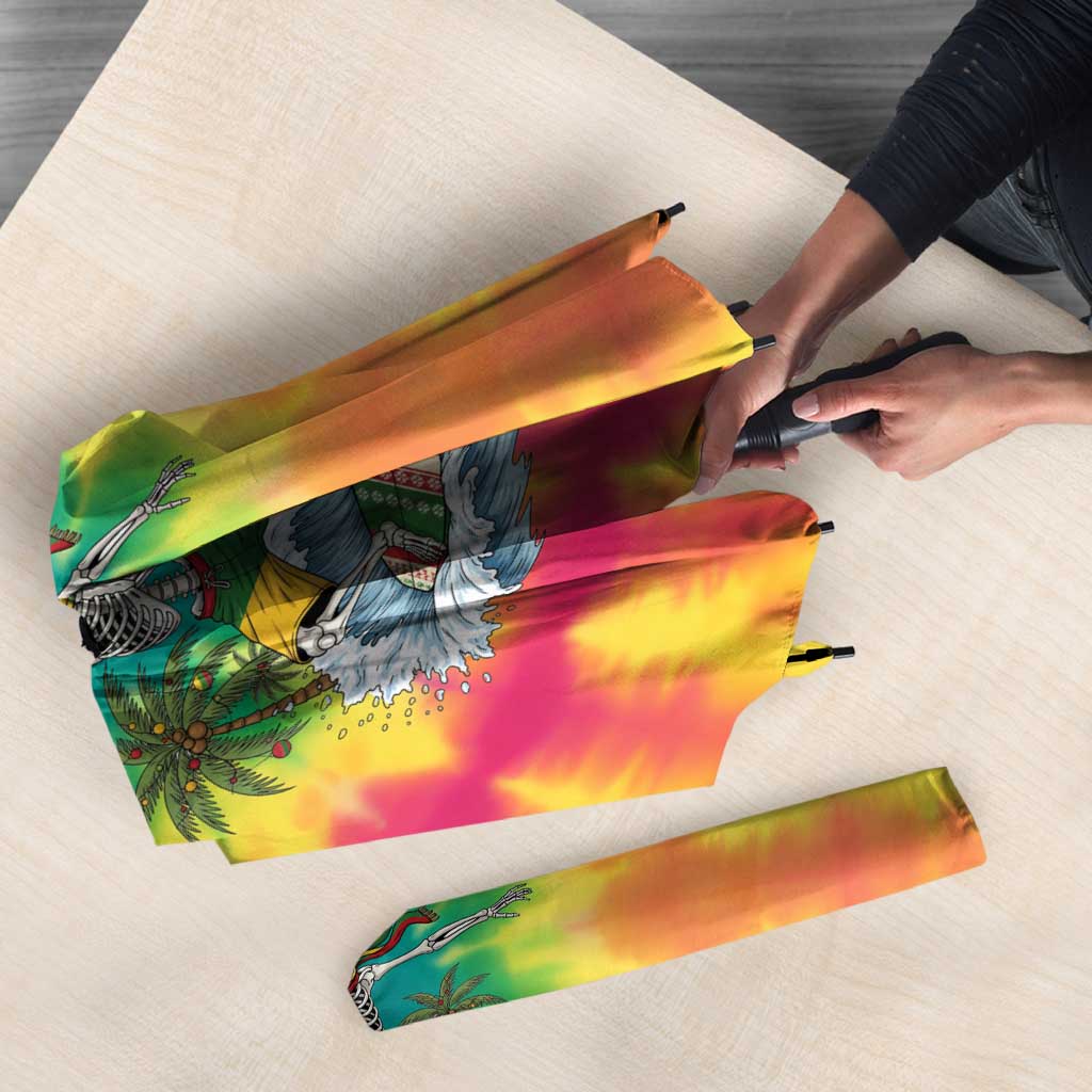 Tie-Dye Skeleton Surfing Lithuania Umbrella It’s 5 O’Clock Somewhere - Wonder Print Shop