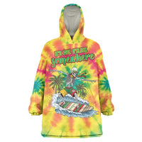 Tie-Dye Skeleton Surfing Lithuania Wearable Blanket Hoodie It’s 5 O’Clock Somewhere - Wonder Print Shop