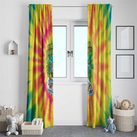Tie-Dye Skeleton Surfing Lithuania Window Curtain It’s 5 O’Clock Somewhere - Wonder Print Shop