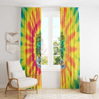 Tie-Dye Skeleton Surfing Lithuania Window Curtain It’s 5 O’Clock Somewhere - Wonder Print Shop