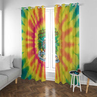 Tie-Dye Skeleton Surfing Lithuania Window Curtain It’s 5 O’Clock Somewhere - Wonder Print Shop