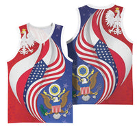 Poland American Heritage Month Basketball Jersey Polish and American National Symbols