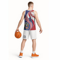 Poland American Heritage Month Basketball Jersey Polish and American National Symbols