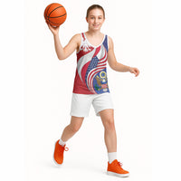 Poland American Heritage Month Basketball Jersey Polish and American National Symbols