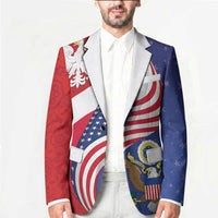 Poland American Heritage Month Blazer Polish and American National Symbols