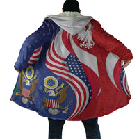 Poland American Heritage Month Cloak Polish and American National Symbols