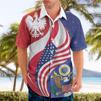 Poland American Heritage Month Hawaiian Shirt Polish and American National Symbols