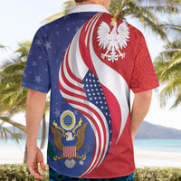 Poland American Heritage Month Hawaiian Shirt Polish and American National Symbols
