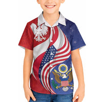Poland American Heritage Month Hawaiian Shirt Polish and American National Symbols