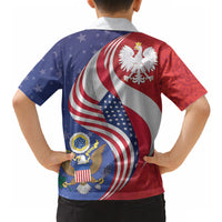 Poland American Heritage Month Hawaiian Shirt Polish and American National Symbols
