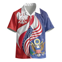 Poland American Heritage Month Kid Hawaiian Shirt Polish and American National Symbols