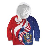 Poland American Heritage Month Kid Hoodie Polish and American National Symbols