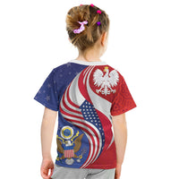 Poland American Heritage Month Kid T Shirt Polish and American National Symbols