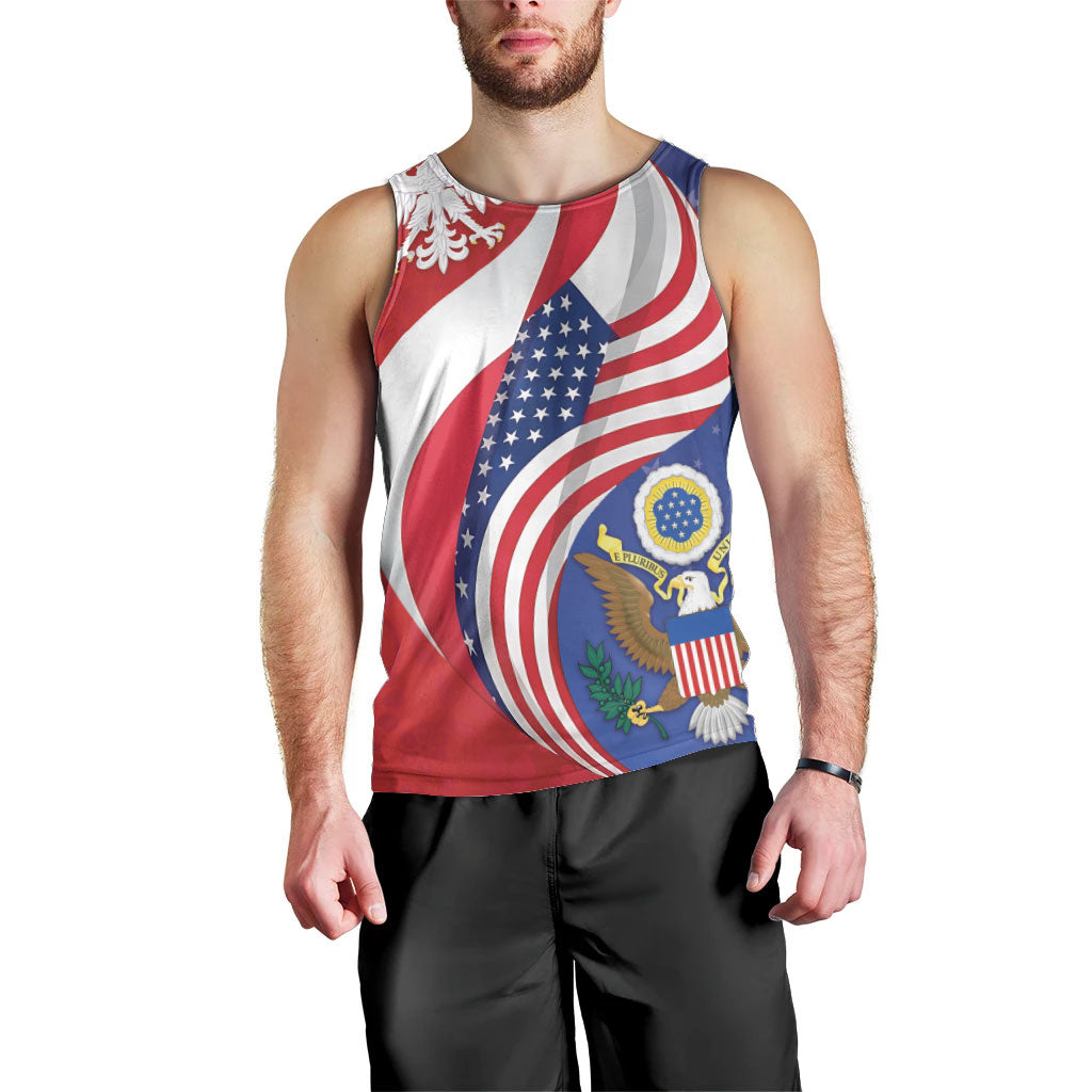 Poland American Heritage Month Men Tank Top Polish and American National Symbols