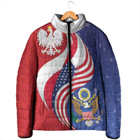 Poland American Heritage Month Padded Jacket Polish and American National Symbols