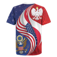 Poland American Heritage Month Rugby Jersey Polish and American National Symbols