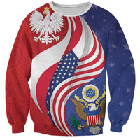 Poland American Heritage Month Sweatshirt Polish and American National Symbols
