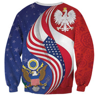 Poland American Heritage Month Sweatshirt Polish and American National Symbols