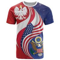 Poland American Heritage Month T Shirt Polish and American National Symbols