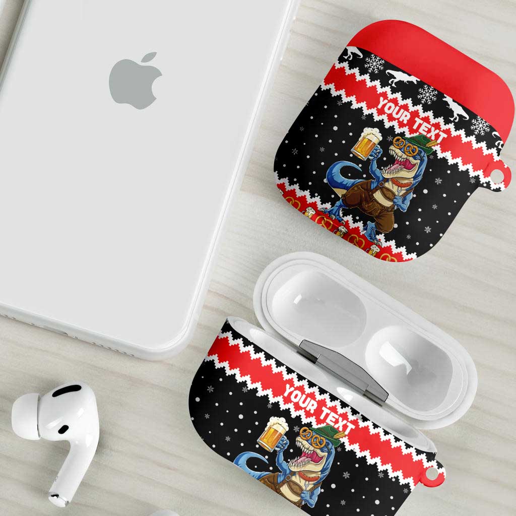 Personalized German T-Rex Christmas AirPods Case Funny Beer Dinosaur Xmas - Wonder Print Shop