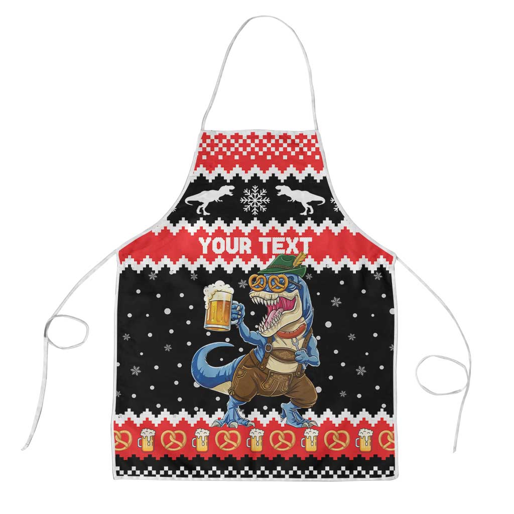 Personalized German T-Rex Christmas Apron Funny Beer Dinosaur Xmas - Wonder Print Shop
