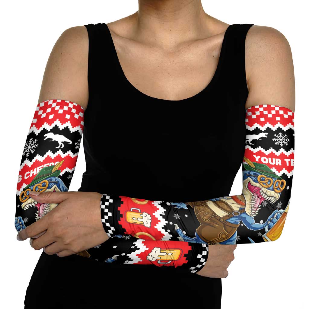 Personalized German T-Rex Christmas Arm Sleeves Funny Beer Dinosaur Xmas - Wonder Print Shop