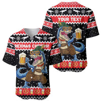 Personalized German T-Rex Christmas Baseball Jersey Funny Beer Dinosaur Xmas - Wonder Print Shop