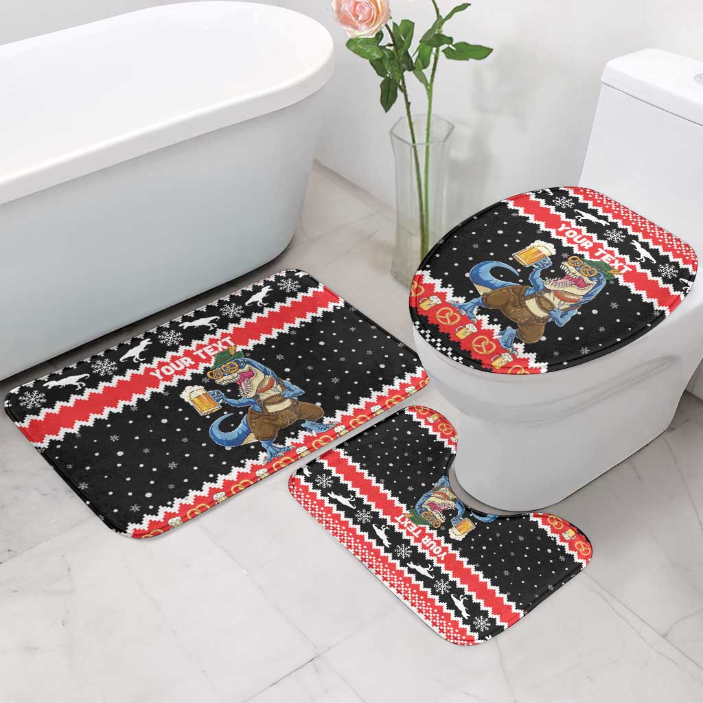 Personalized German T-Rex Christmas Bathroom Set Funny Beer Dinosaur Xmas - Wonder Print Shop