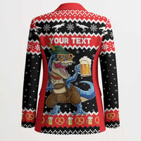 Personalized German T-Rex Christmas Blazer Funny Beer Dinosaur Xmas - Wonder Print Shop