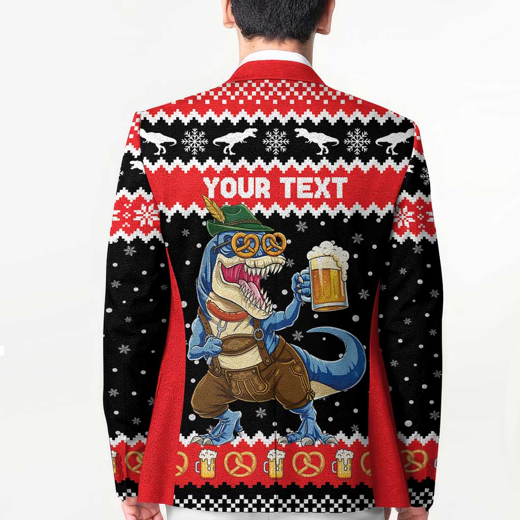 Personalized German T-Rex Christmas Blazer Funny Beer Dinosaur Xmas - Wonder Print Shop