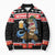 Personalized German T-Rex Christmas Bomber Puffer Jacket Funny Beer Dinosaur Xmas - Wonder Print Shop