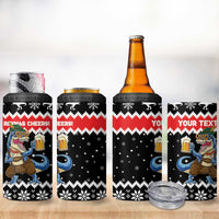 Personalized German T-Rex Christmas 4 in 1 Can Cooler Tumbler Funny Beer Dinosaur Xmas - Wonder Print Shop