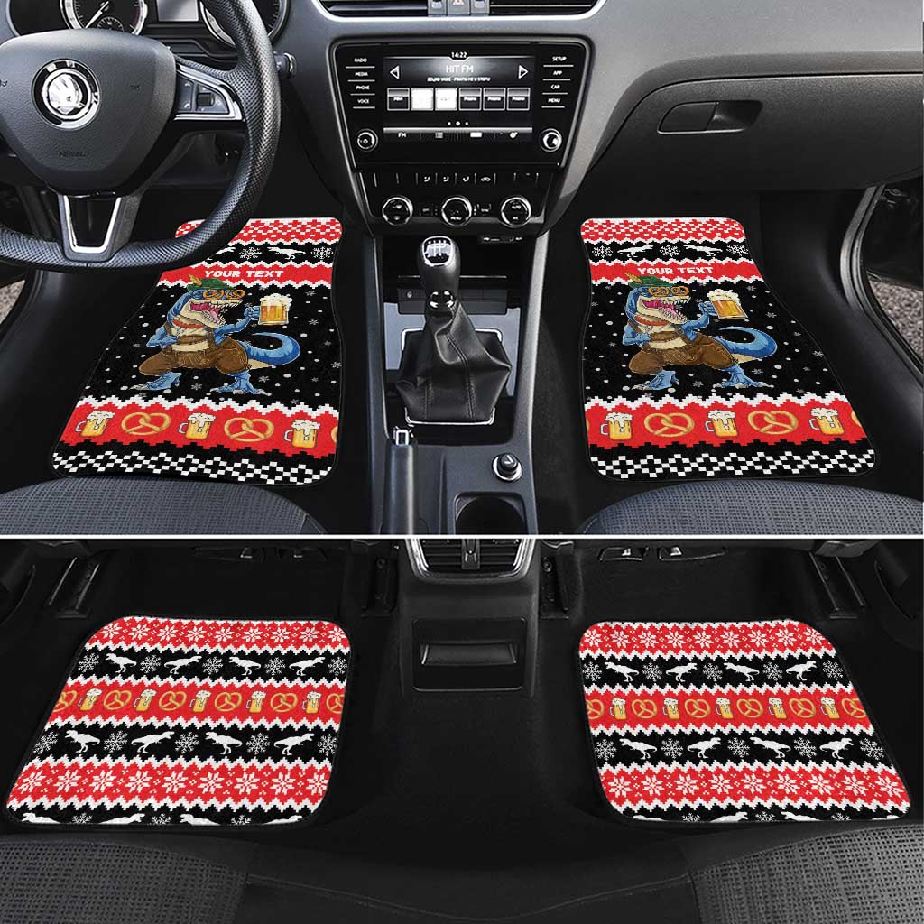 Personalized German T-Rex Christmas Car Mats Funny Beer Dinosaur Xmas - Wonder Print Shop