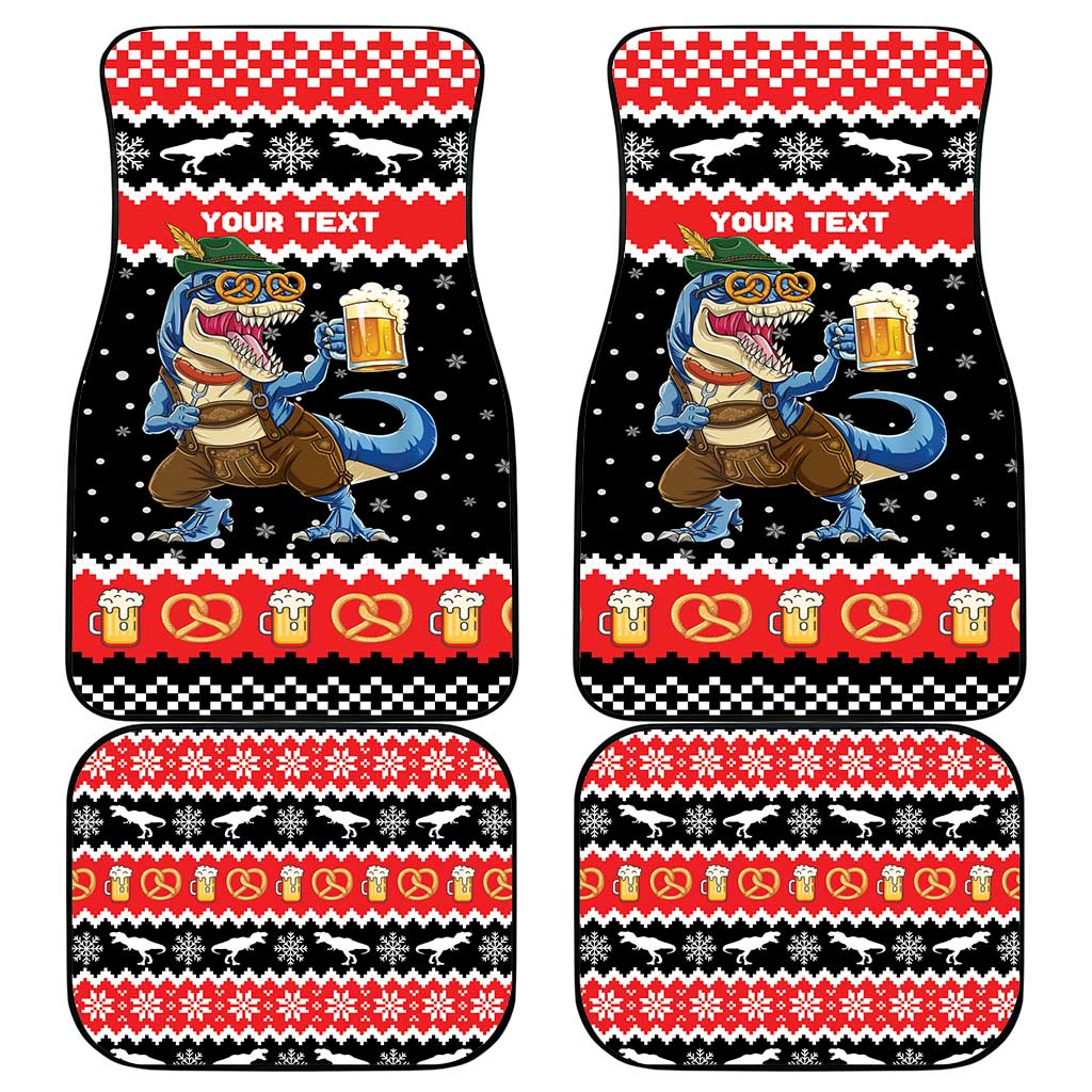 Personalized German T-Rex Christmas Car Mats Funny Beer Dinosaur Xmas - Wonder Print Shop