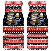 Personalized German T-Rex Christmas Car Mats Funny Beer Dinosaur Xmas - Wonder Print Shop