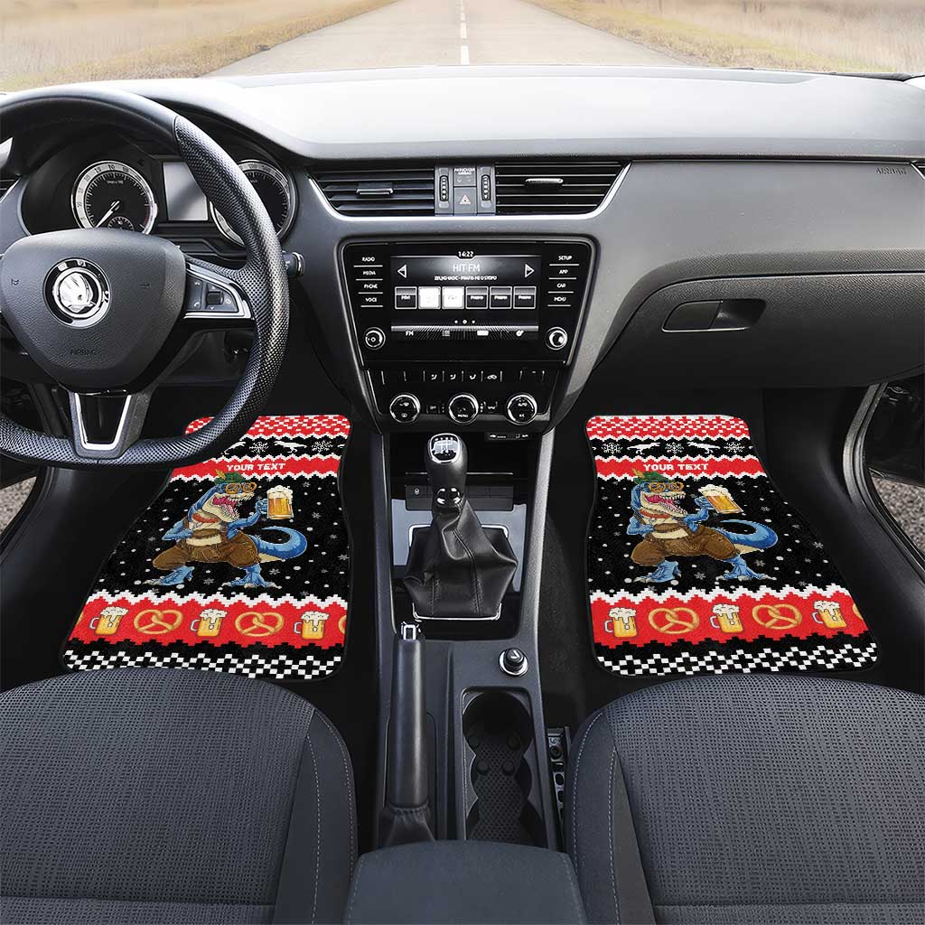 Personalized German T-Rex Christmas Car Mats Funny Beer Dinosaur Xmas - Wonder Print Shop