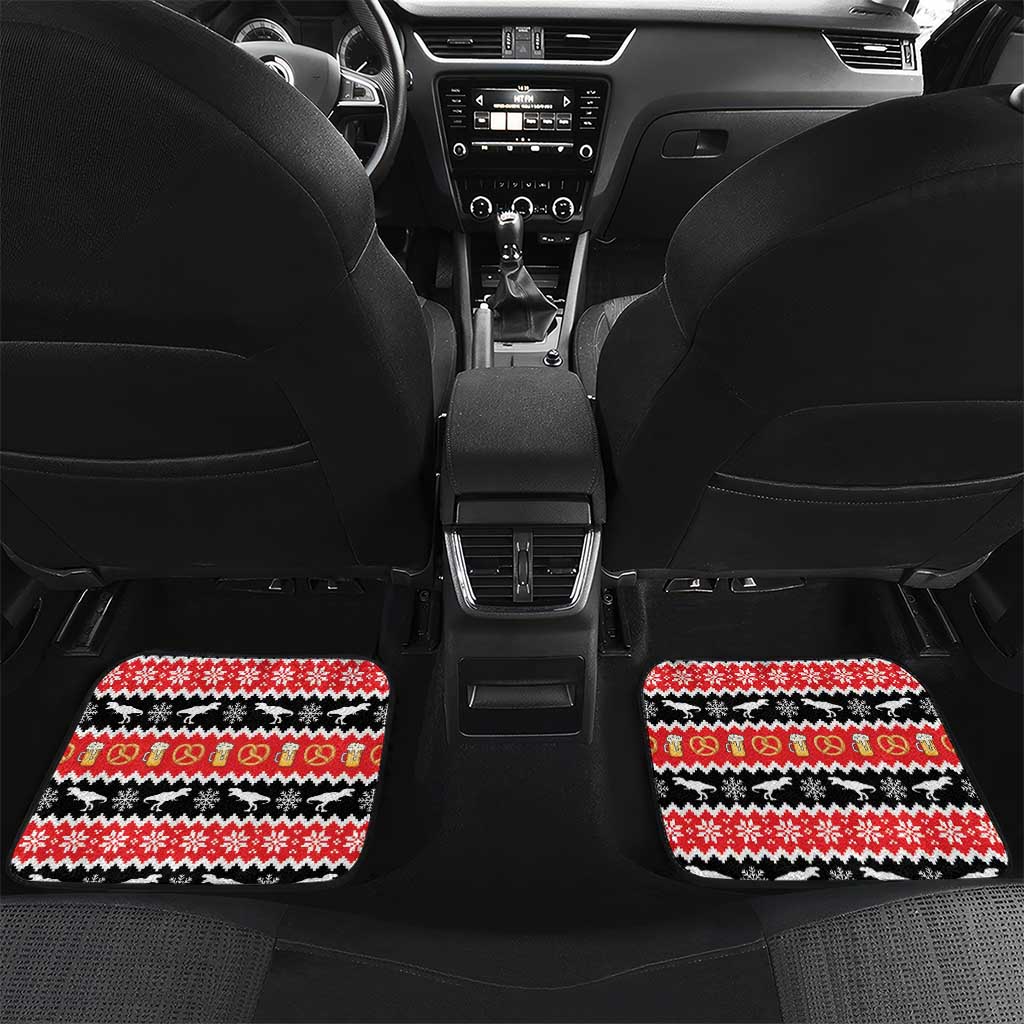 Personalized German T-Rex Christmas Car Mats Funny Beer Dinosaur Xmas - Wonder Print Shop