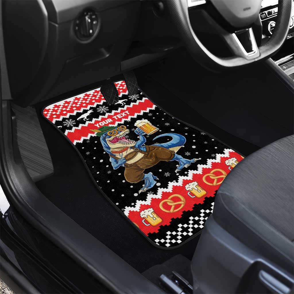 Personalized German T-Rex Christmas Car Mats Funny Beer Dinosaur Xmas - Wonder Print Shop