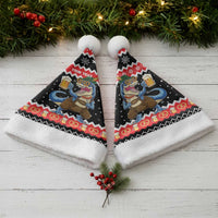 Personalized German T-Rex Christmas Santa Hat Funny Beer Dinosaur Xmas - Wonder Print Shop