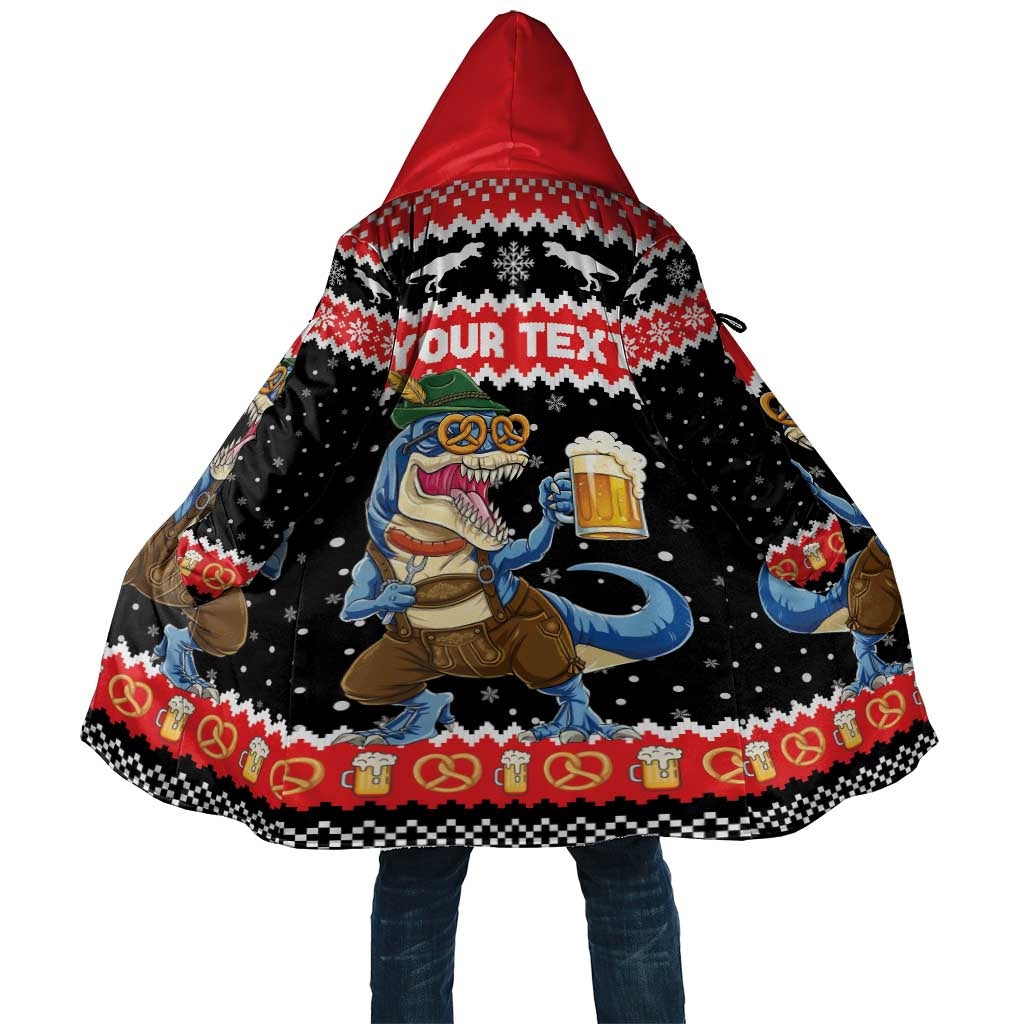 Personalized German T-Rex Christmas Cloak Funny Beer Dinosaur Xmas - Wonder Print Shop