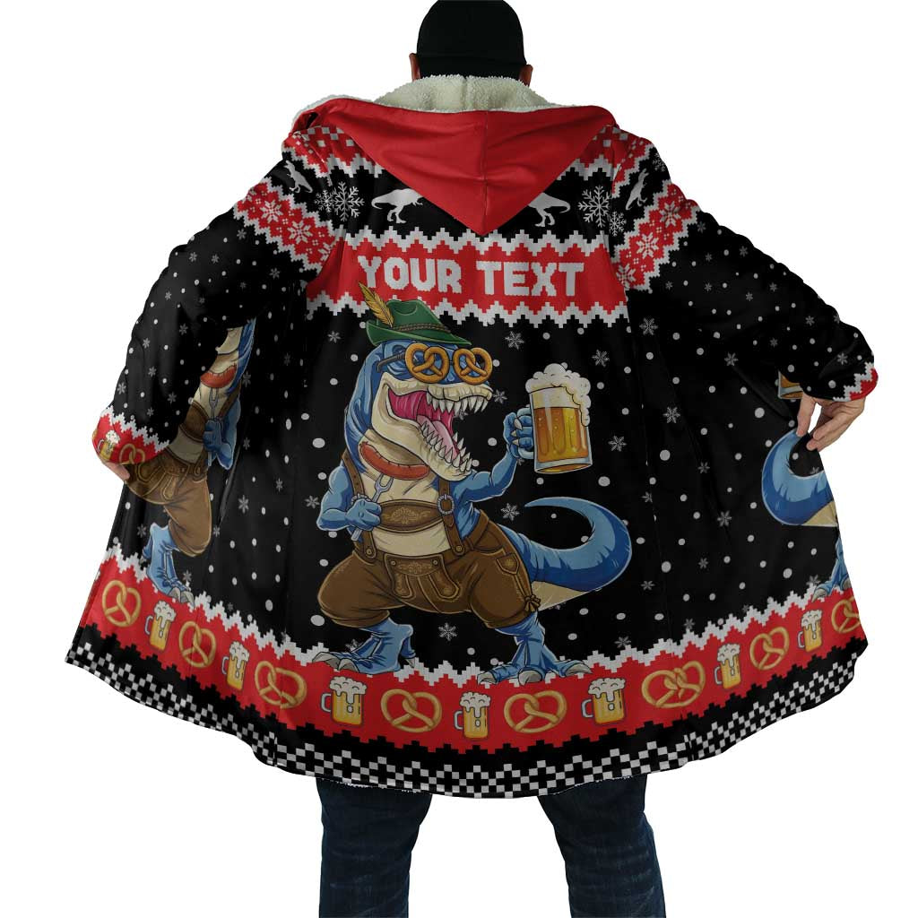 Personalized German T-Rex Christmas Cloak Funny Beer Dinosaur Xmas - Wonder Print Shop