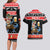 Personalized German T-Rex Christmas Couples Matching Long Sleeve Bodycon Dress and Hawaiian Shirt Funny Beer Dinosaur Xmas - Wonder Print Shop