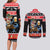 Personalized German T-Rex Christmas Couples Matching Long Sleeve Bodycon Dress and Long Sleeve Button Shirt Funny Beer Dinosaur Xmas - Wonder Print Shop