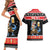 Personalized German T-Rex Christmas Couples Matching Short Sleeve Bodycon Dress and Hawaiian Shirt Funny Beer Dinosaur Xmas - Wonder Print Shop