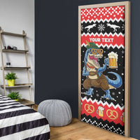Personalized German T-Rex Christmas Door Cover Funny Beer Dinosaur Xmas - Wonder Print Shop
