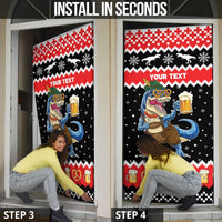 Personalized German T-Rex Christmas Door Cover Funny Beer Dinosaur Xmas - Wonder Print Shop