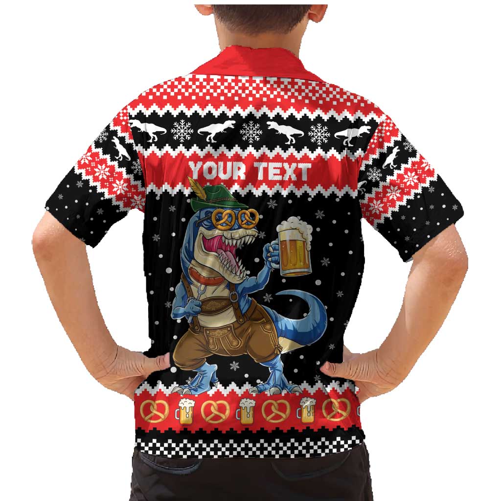 Personalized German T-Rex Christmas Family Matching Mermaid Dress and Hawaiian Shirt Funny Beer Dinosaur Xmas - Wonder Print Shop
