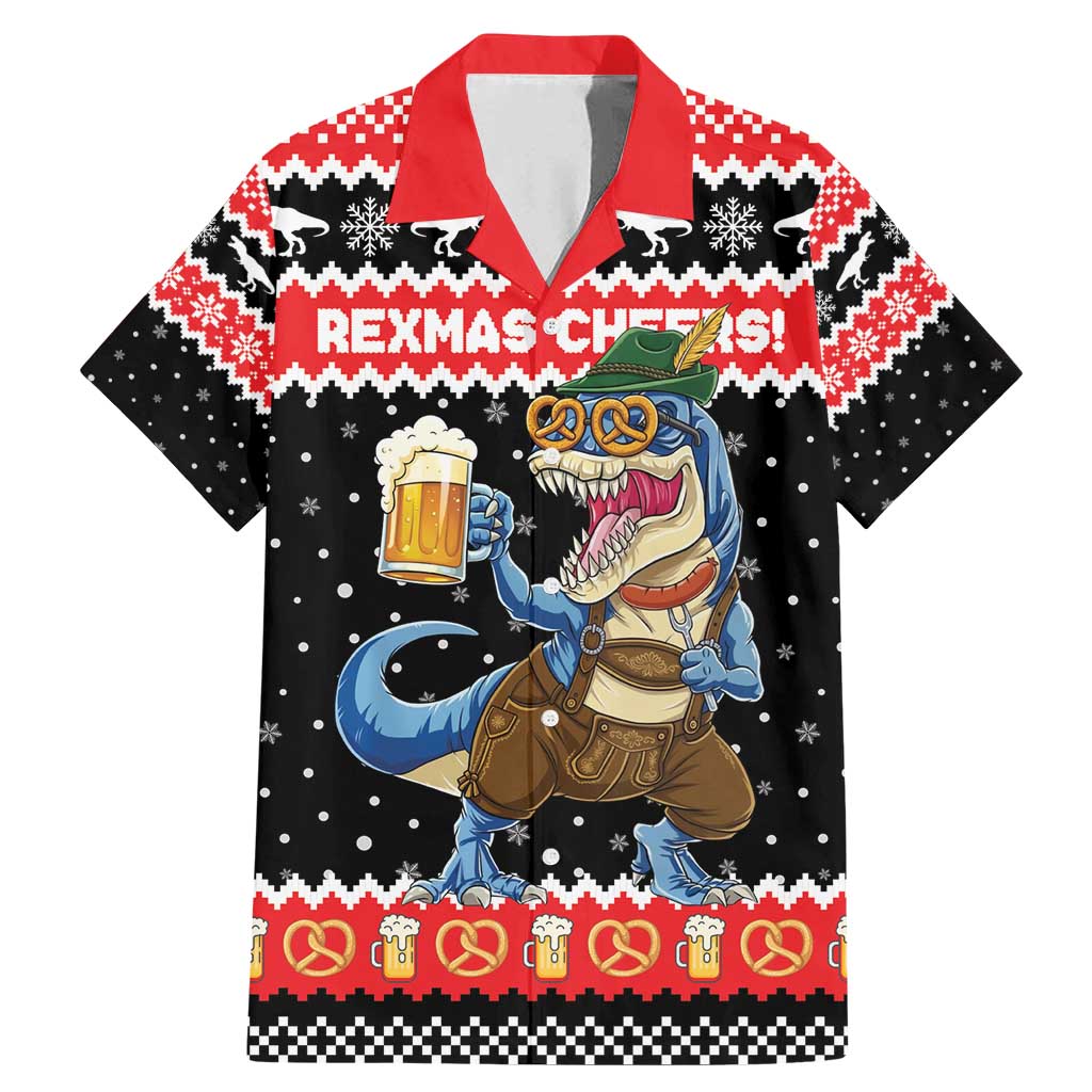 Personalized German T-Rex Christmas Family Matching Mermaid Dress and Hawaiian Shirt Funny Beer Dinosaur Xmas - Wonder Print Shop