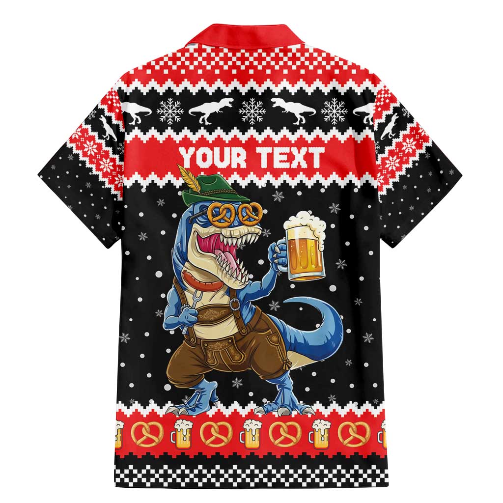Personalized German T-Rex Christmas Family Matching Mermaid Dress and Hawaiian Shirt Funny Beer Dinosaur Xmas - Wonder Print Shop