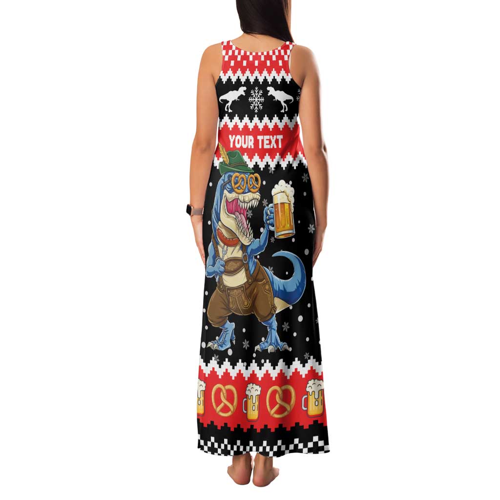 Personalized German T-Rex Christmas Family Matching Tank Maxi Dress and Hawaiian Shirt Funny Beer Dinosaur Xmas - Wonder Print Shop